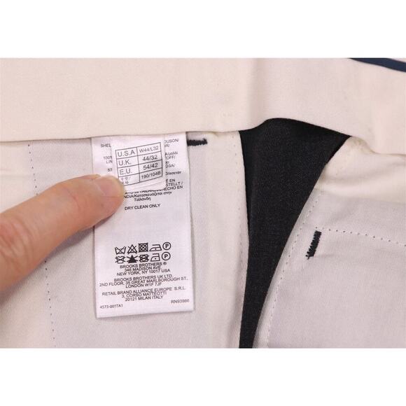 Brooks Brothers Madison Solid Gray Pleated Wool Dress Pants Trousers 44x32 - Picture 7 of 8